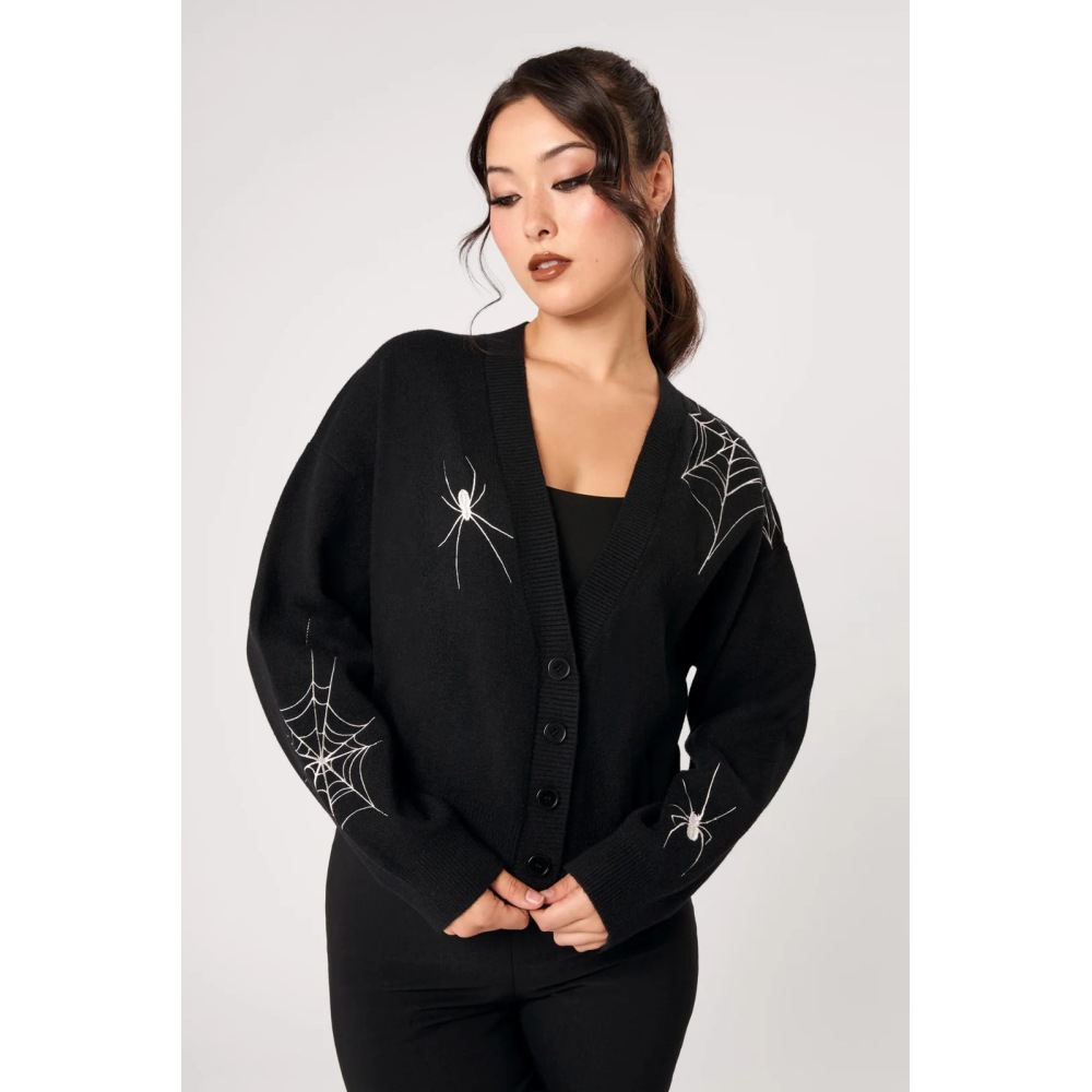 Hell Bunny - Spooked Cardigan - Zwart/Wit
